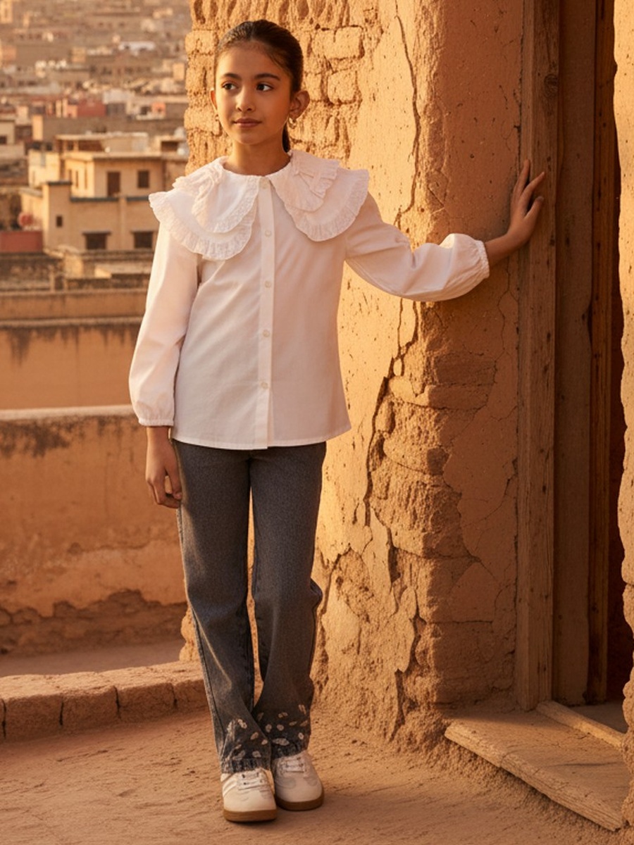 Embroidered Collar Shirt