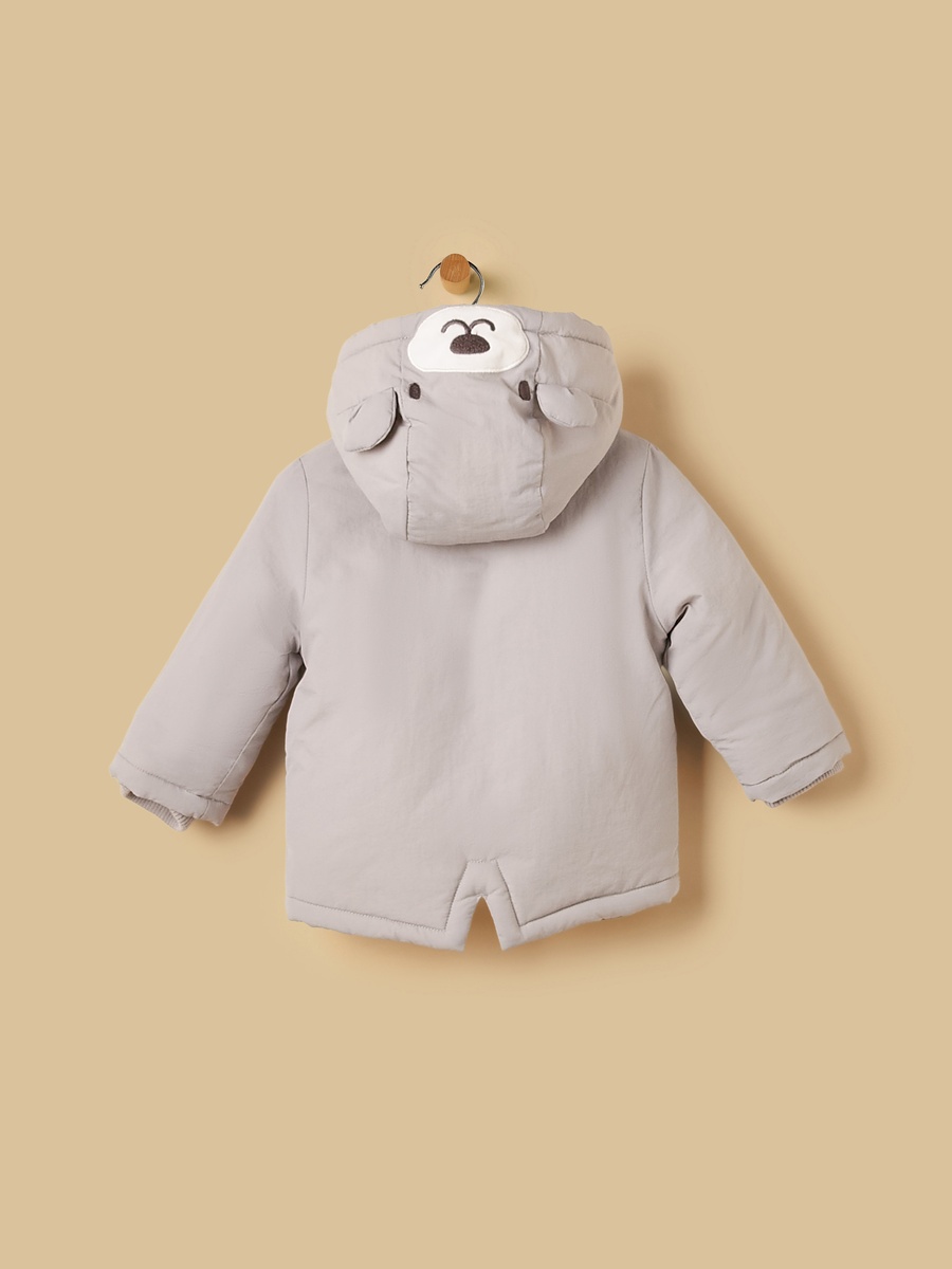 Bear Ear Detail Hooded Parka Jacket