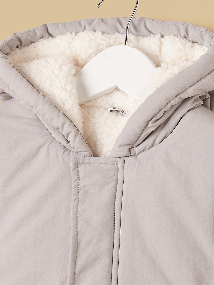 Bear Ear Detail Hooded Parka Jacket