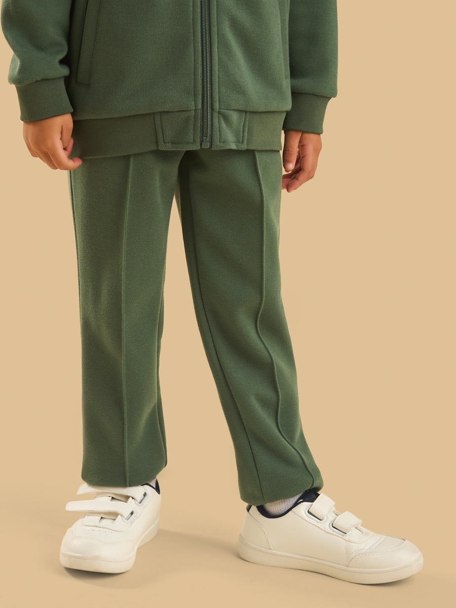 Textured Pique Pull On Pants