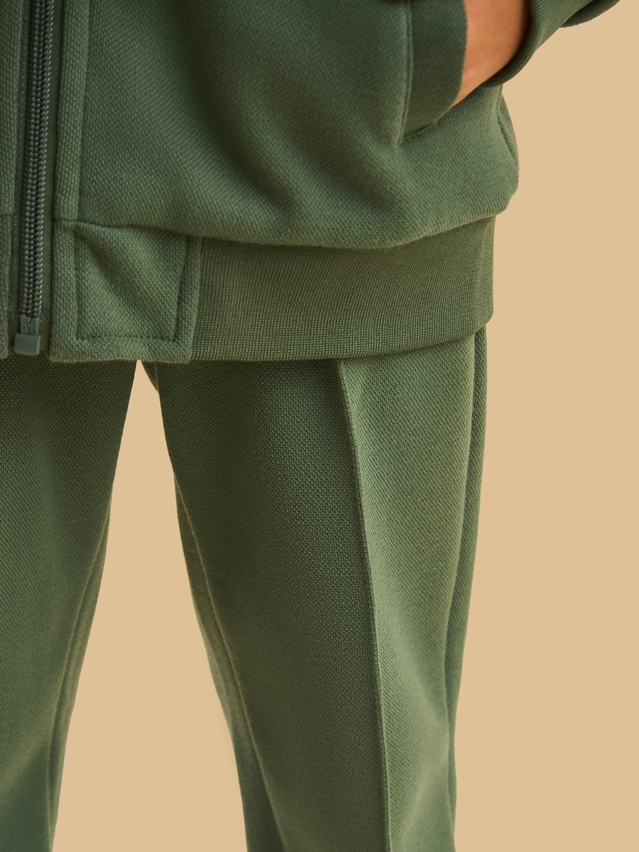 Textured Pique Pull On Pants