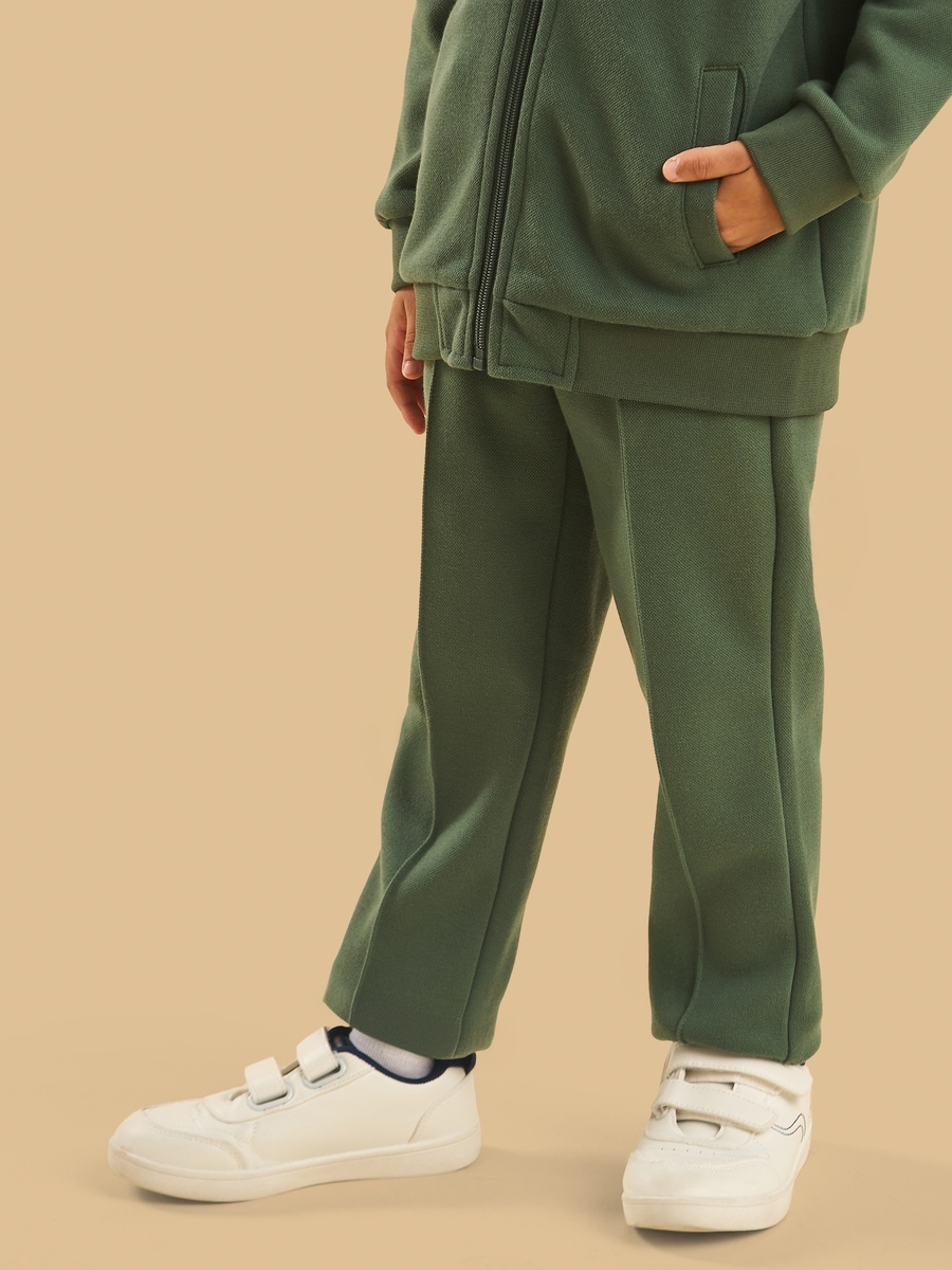 Textured Pique Pull On Pants