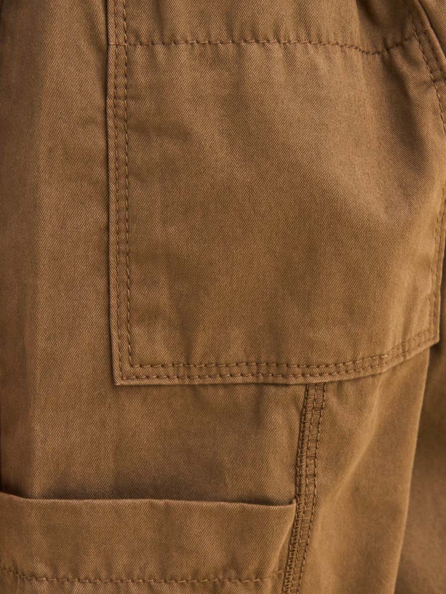 Pull On Wide Leg Cotton Cargo Pants