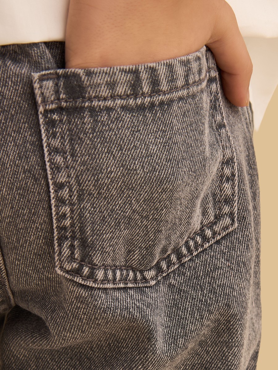 Embroidered Wide Leg Jeans