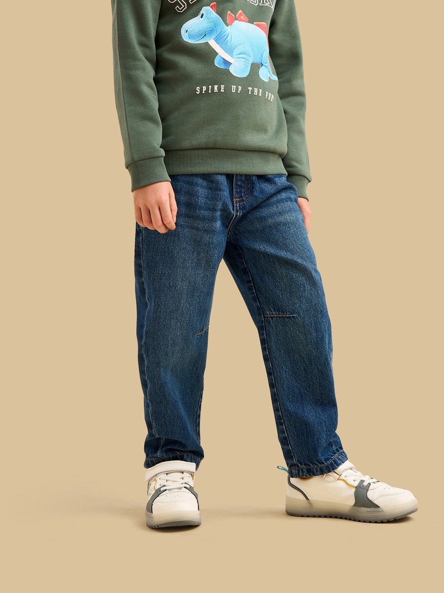 Balloon Fit Cotton Jeans