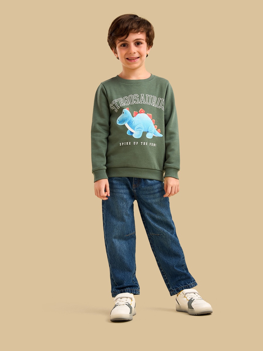 Balloon Fit Cotton Jeans