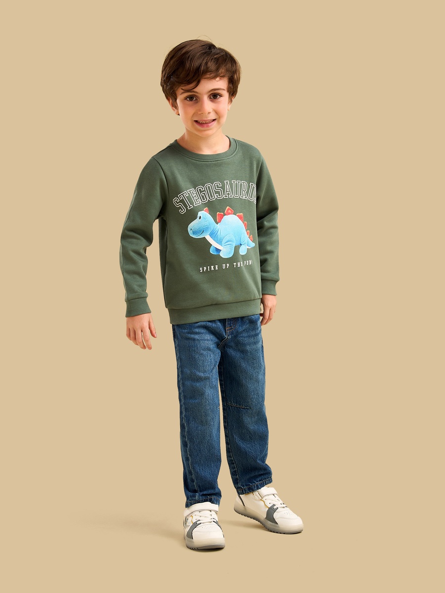 Balloon Fit Cotton Jeans