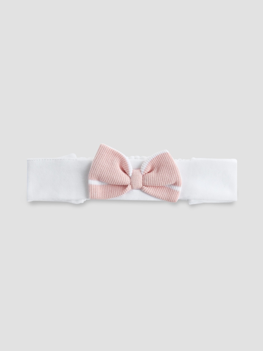 Cotton Headband with Bow Accent