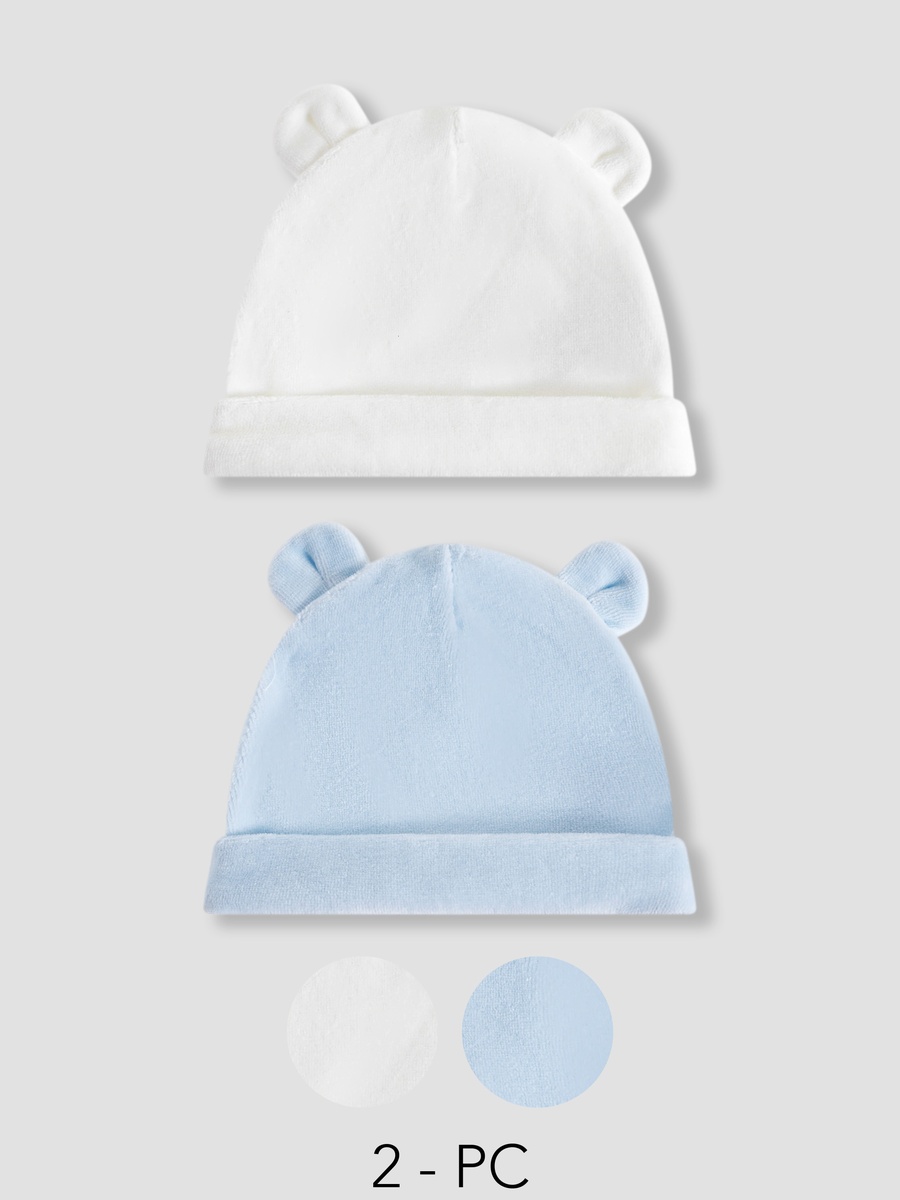 Baby Cap with Ear Detail - Set of 2