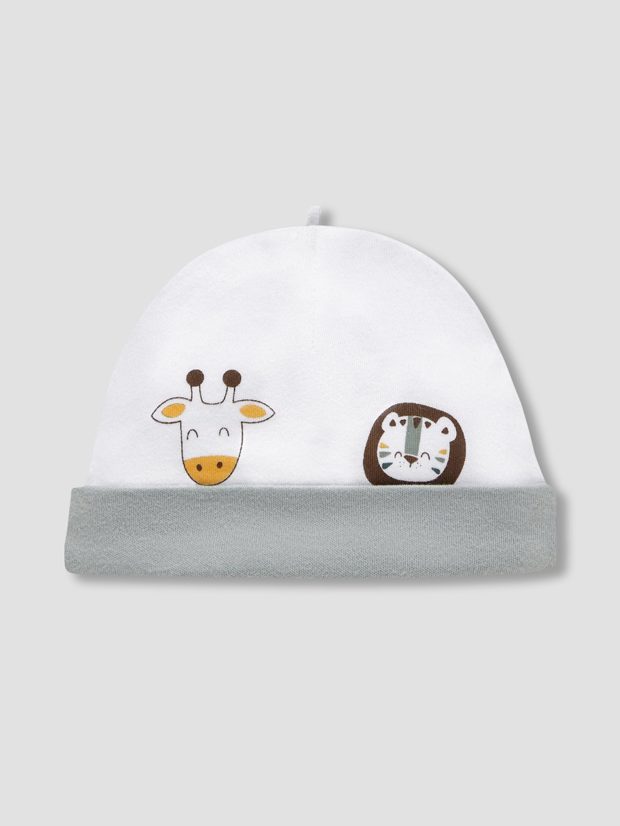 Animal Print Beanie Cap - Set of 2