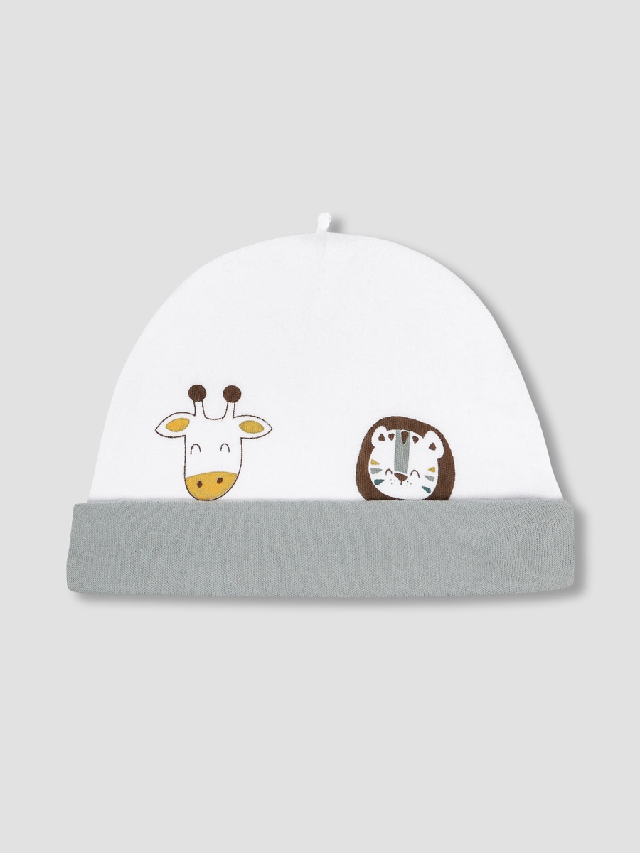 Animal Print Beanie Cap - Set of 2
