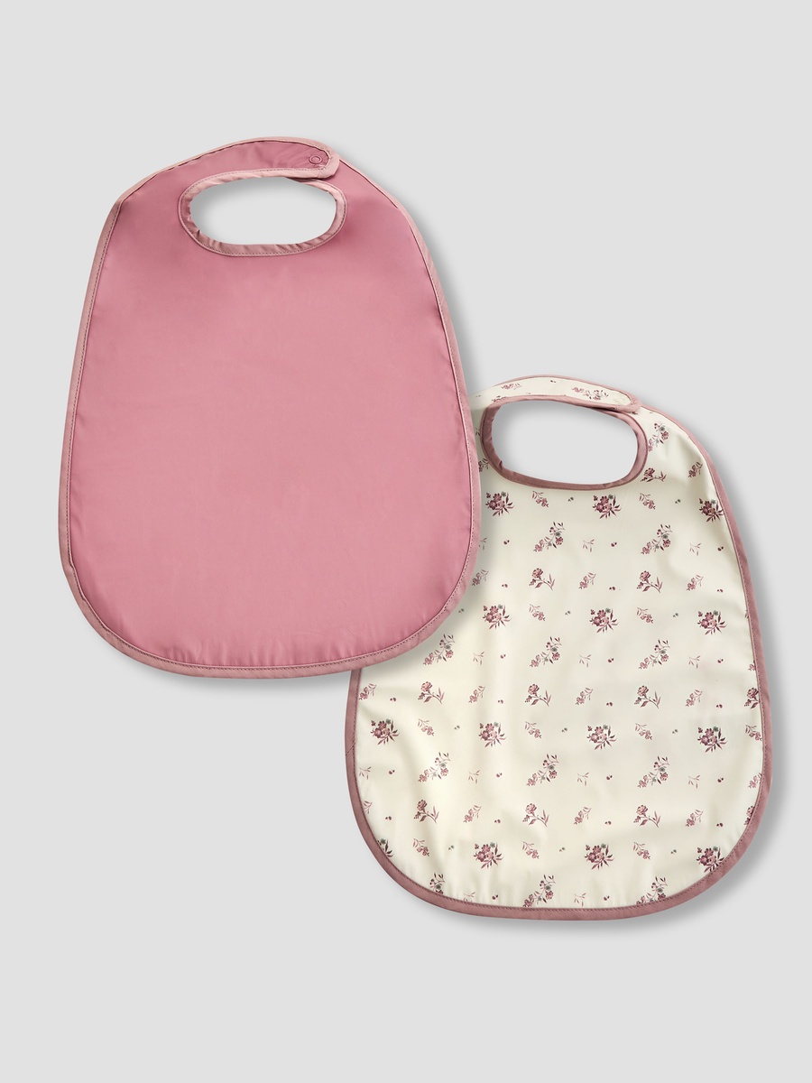 Assorted Baby Bib with Button Closure- Set of 2