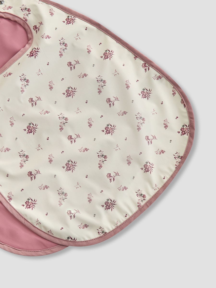 Assorted Baby Bib with Button Closure- Set of 2