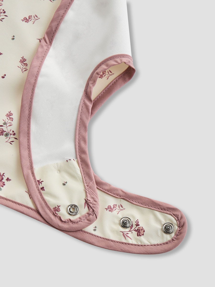 Assorted Baby Bib with Button Closure- Set of 2