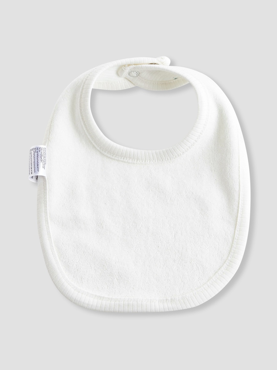 Baby Cotton Blend Bib with Snap Button Closure - Set of 2
