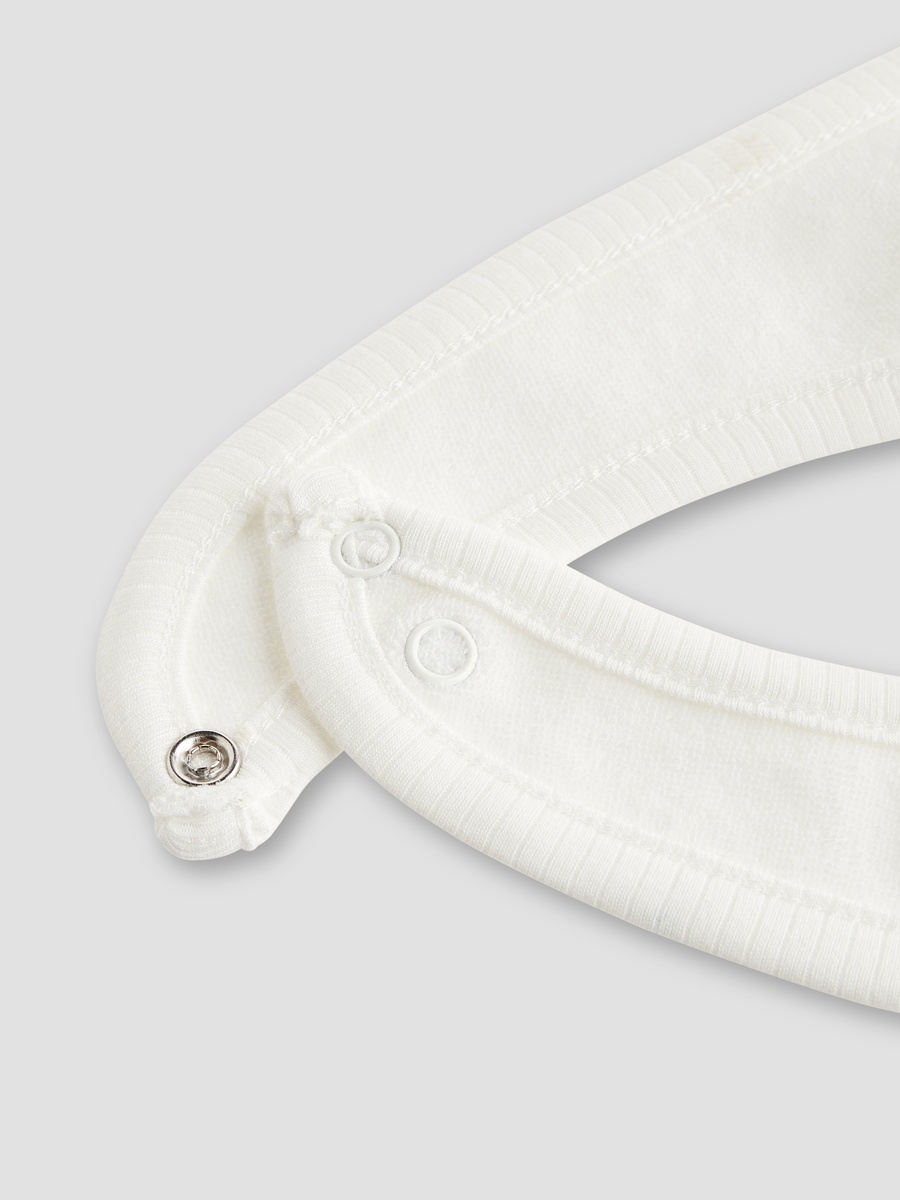 Baby Cotton Blend Bib with Snap Button Closure - Set of 2