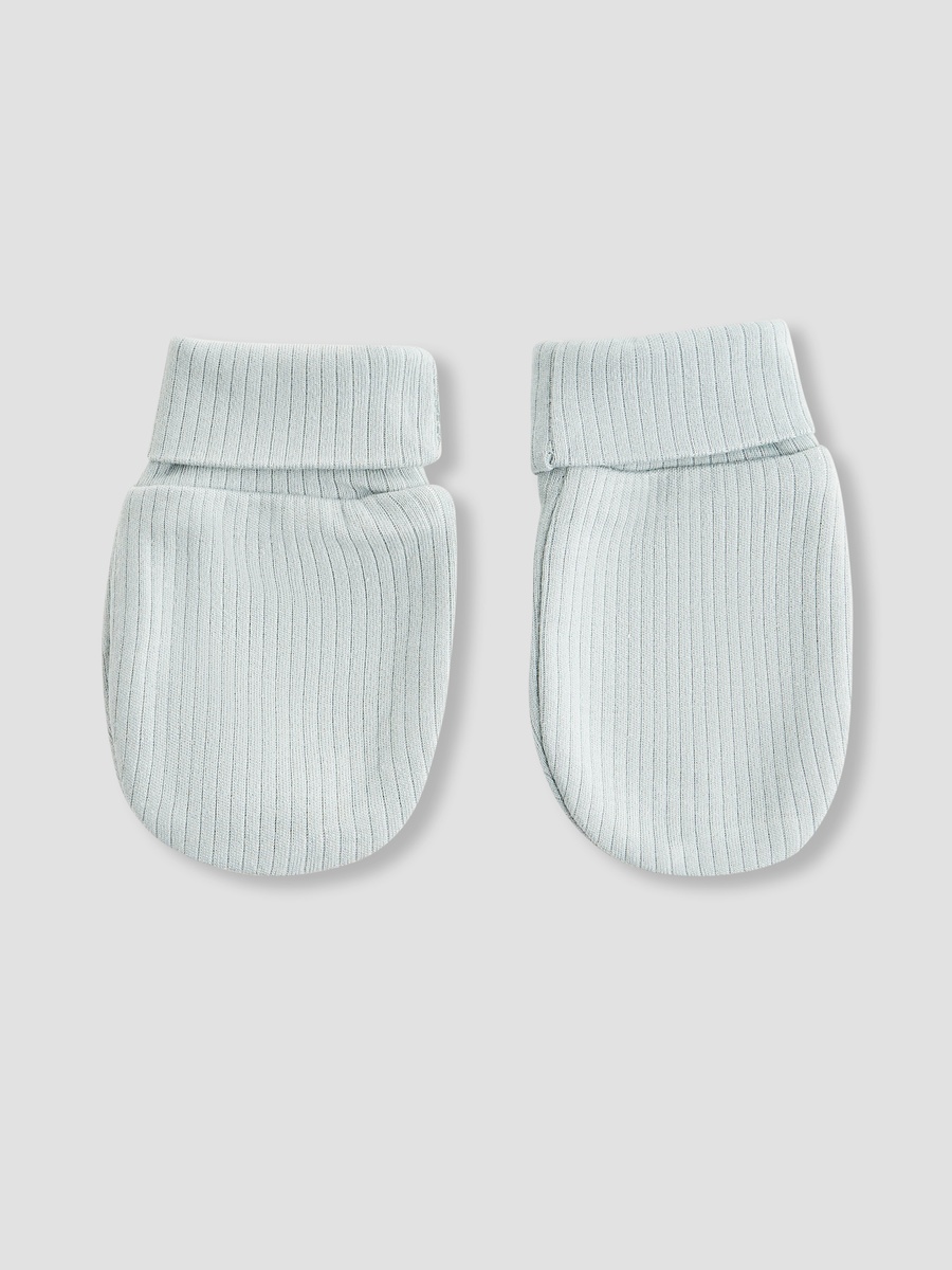 Baby Mittens with Ribbed Texture - Set of 2