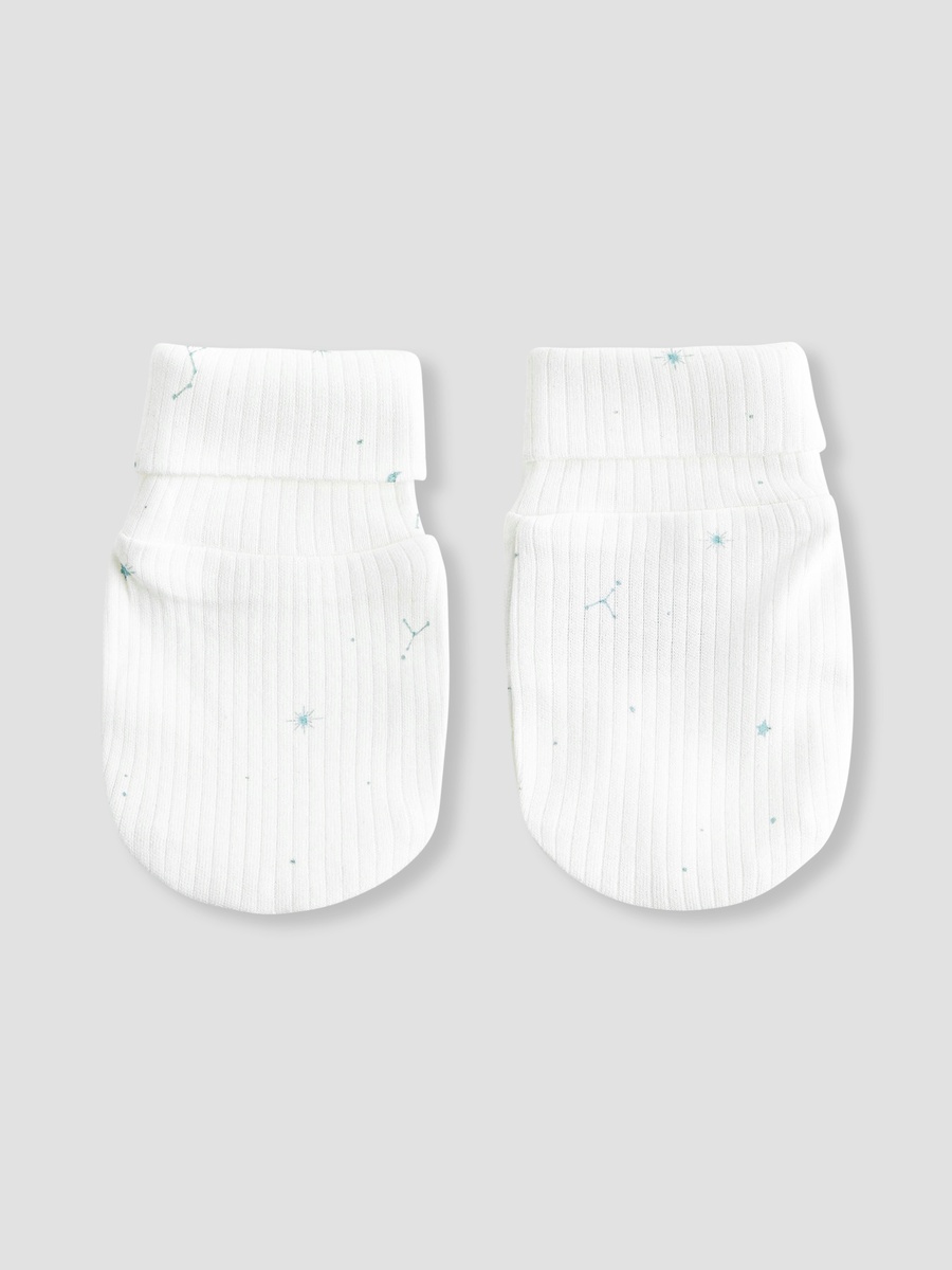 Baby Mittens with Ribbed Texture - Set of 2