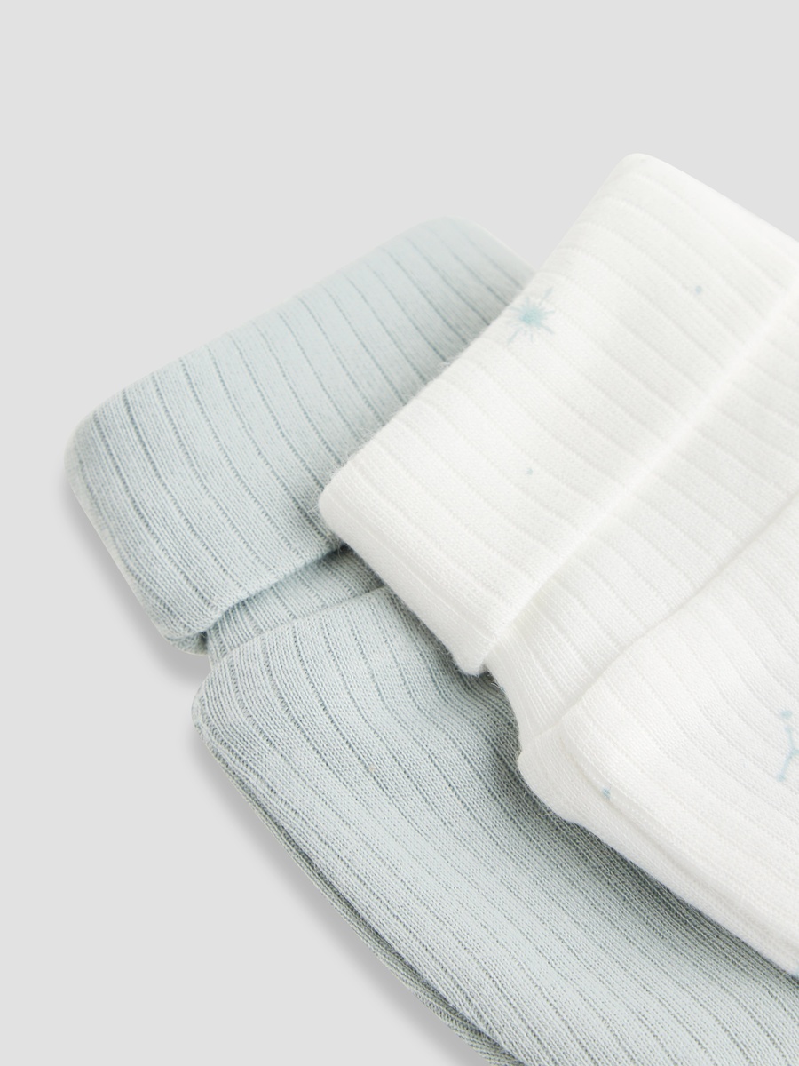 Baby Mittens with Ribbed Texture - Set of 2