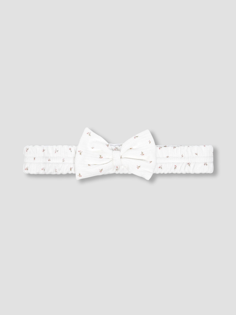 Hairband with Bow Accent - Cotton Blend - Set of 2