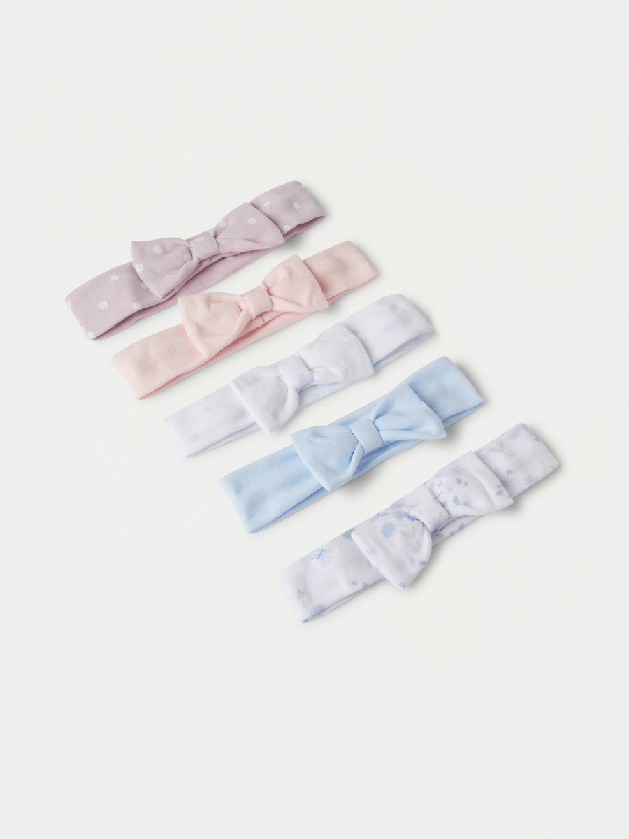 Assorted Headband with Bow Applique - Set of 5