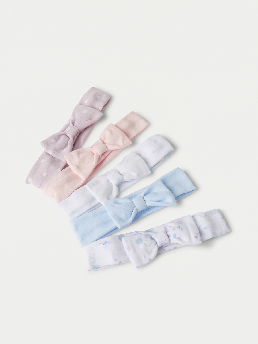 Assorted Headband with Bow Applique - Set of 5