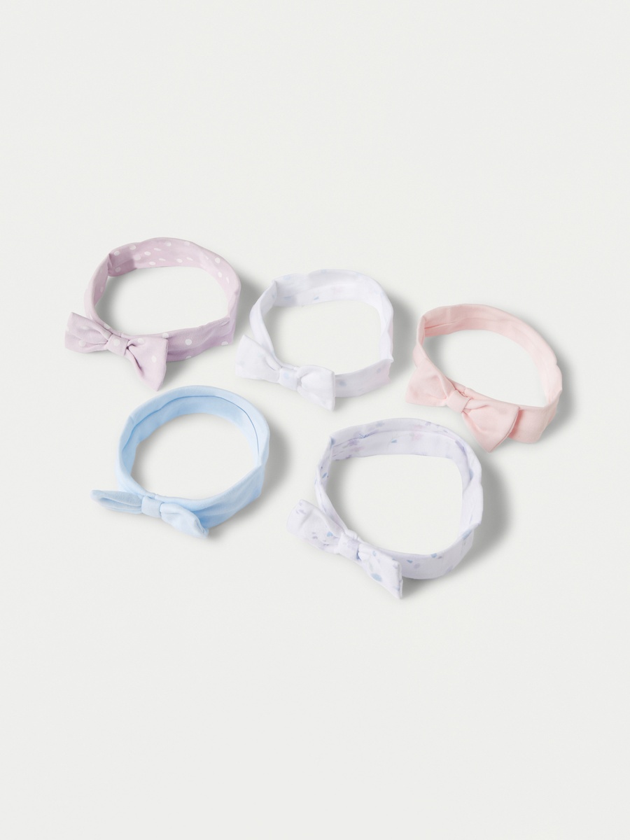Assorted Headband with Bow Applique - Set of 5