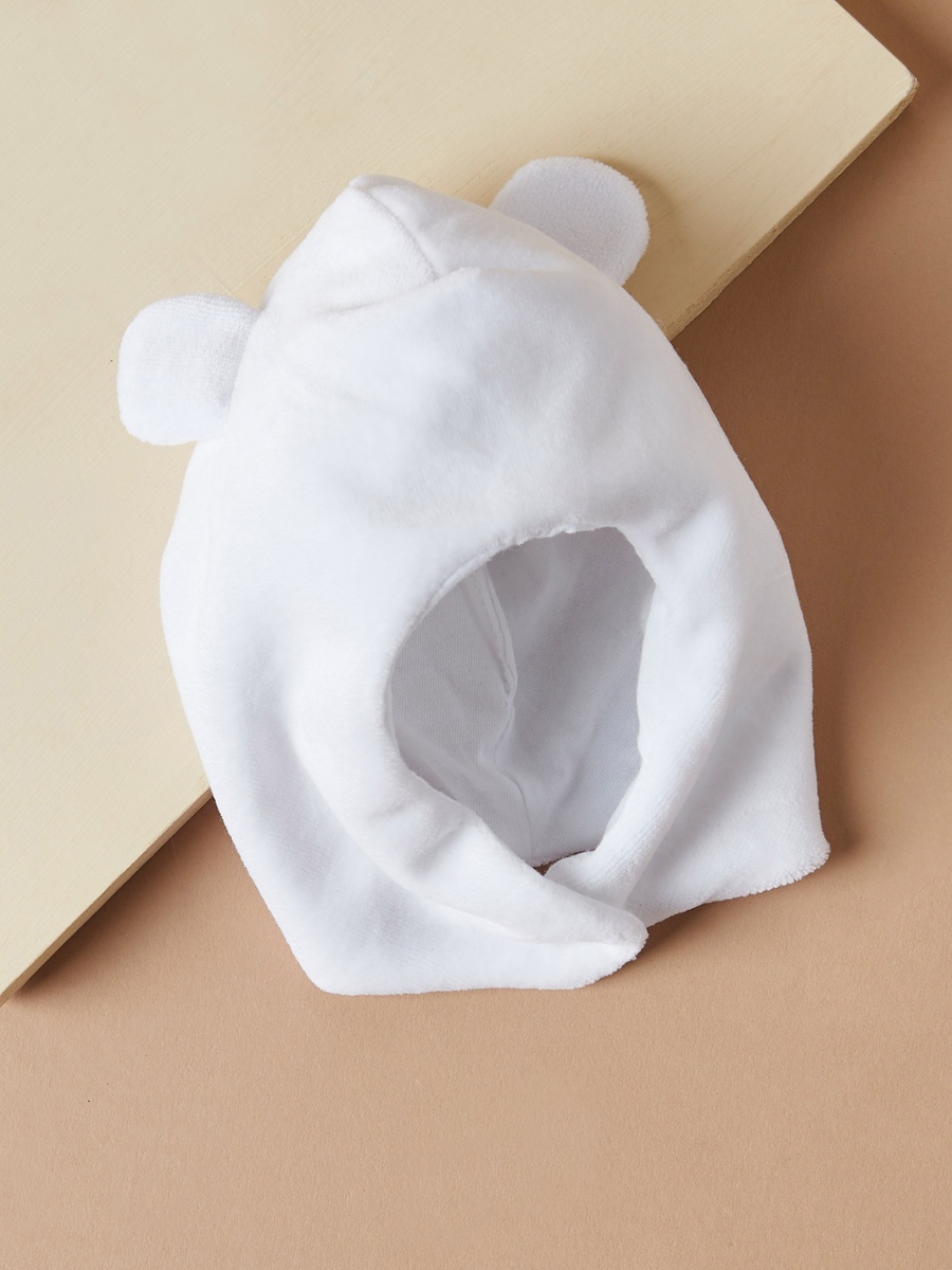 Solid Cap with Ear Cover and Snap Button Closure
