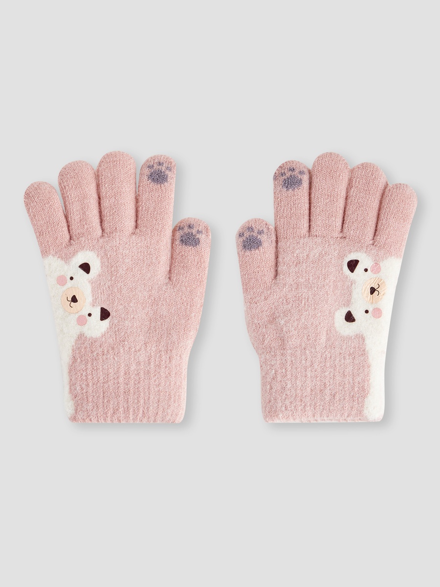 Winter Gloves with Bear Print