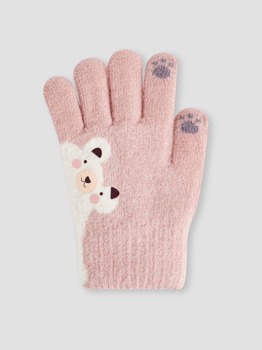 Winter Gloves with Bear Print