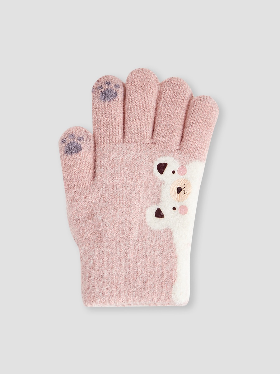 Winter Gloves with Bear Print