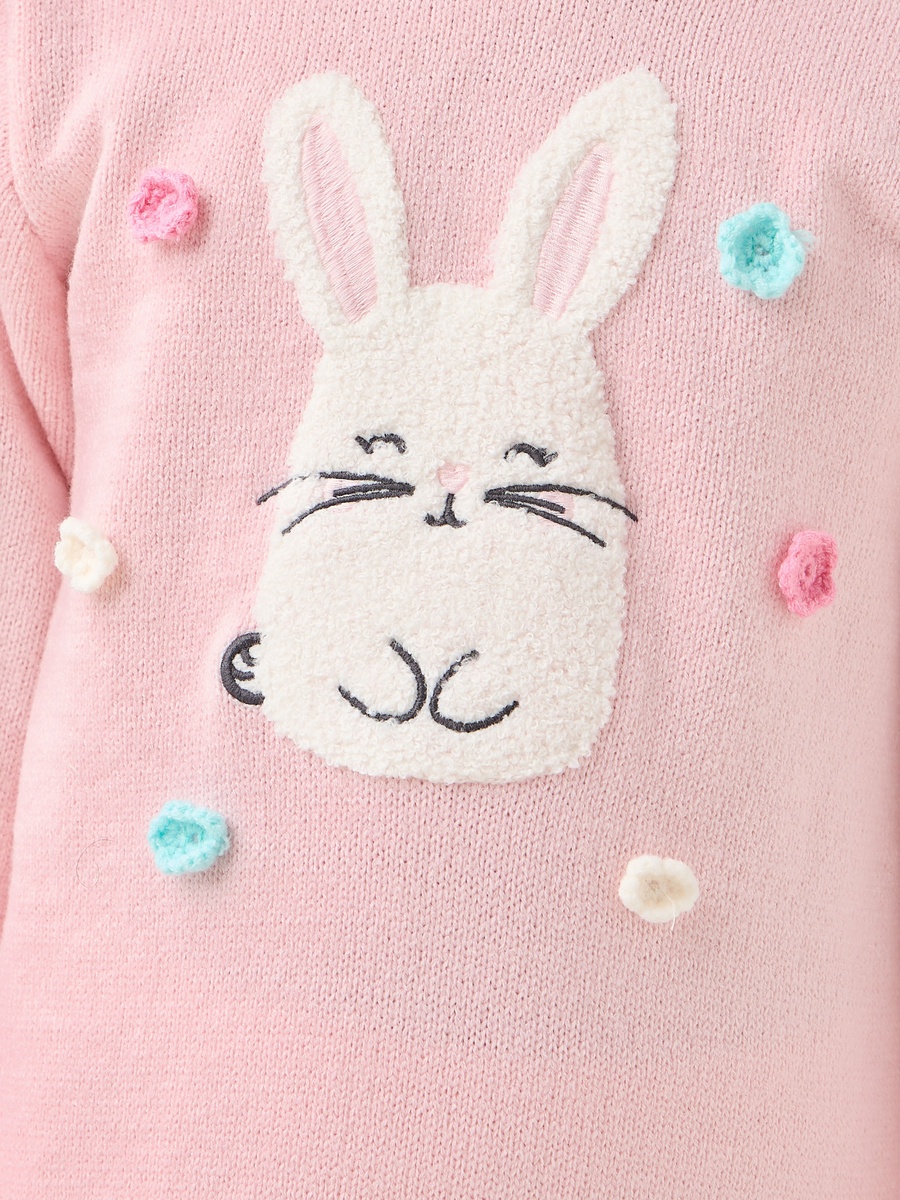 Bunny Accent Dress with Ruffle Detail