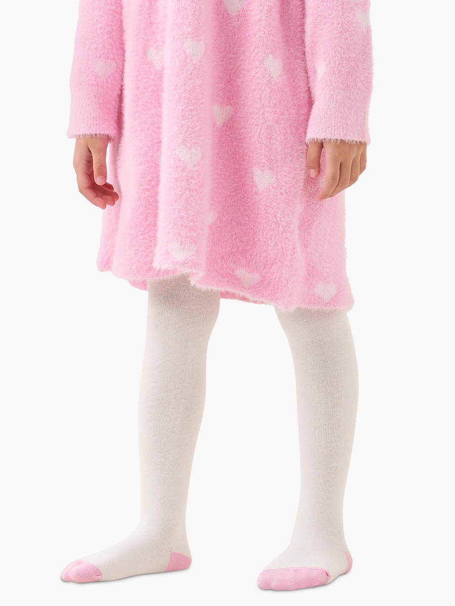 Heart Print Dress with Tights