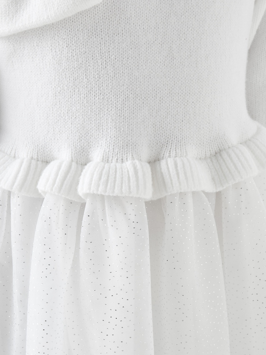 Glitter Embellished Tulle Dress with Tights