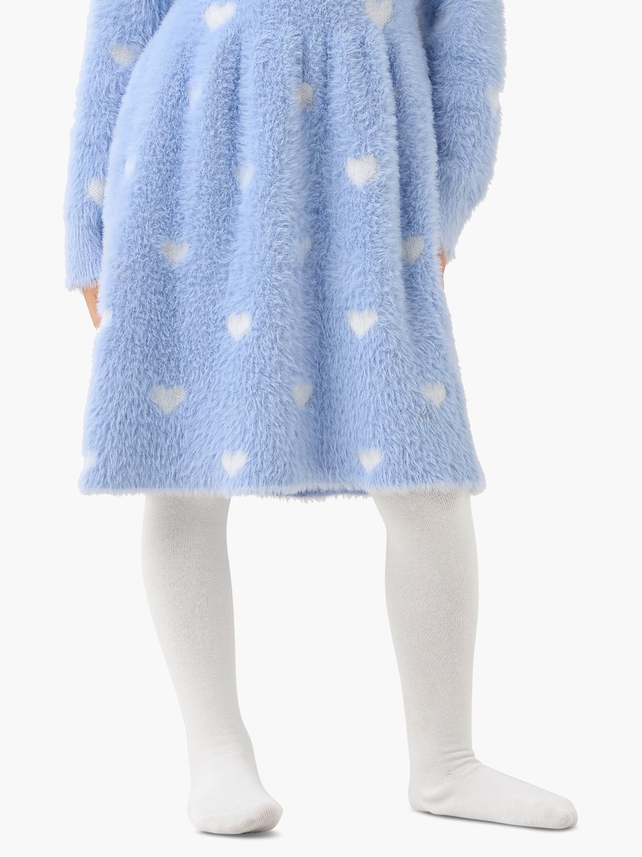 Heart Print Dress with Tights