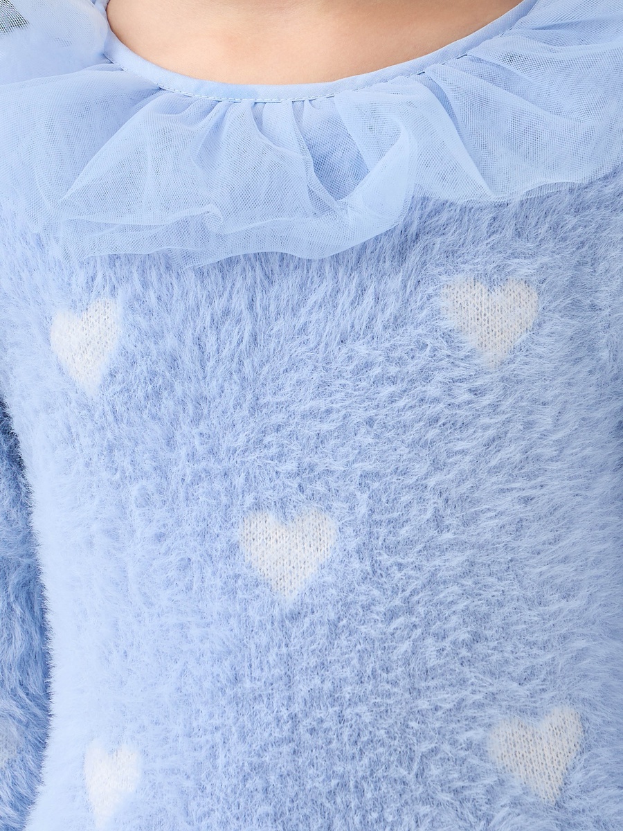 Heart Print Dress with Tights