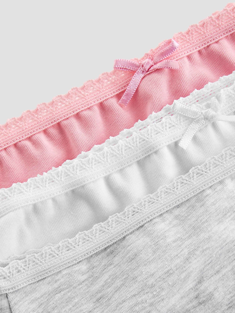 Cotton Briefs with Bow Detail - Set of 10