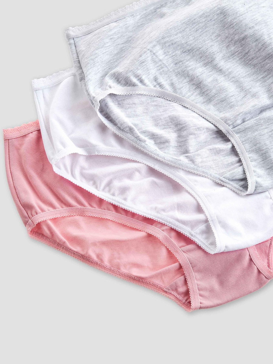 Cotton Briefs with Bow Detail - Set of 10