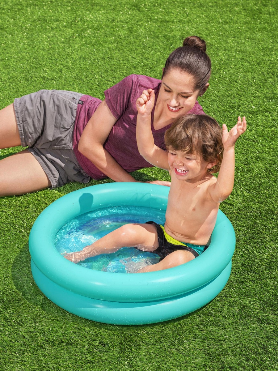 Assorted Double Ring Inflatable Kiddie Pool - 61x15 cm