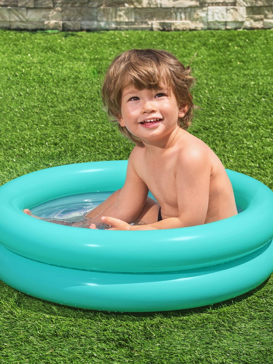 Assorted Double Ring Inflatable Kiddie Pool - 61x15 cm
