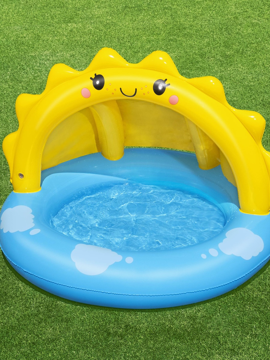 Sunny Days Shaded Inflatable Kiddie Pool - 101x97x71 cm