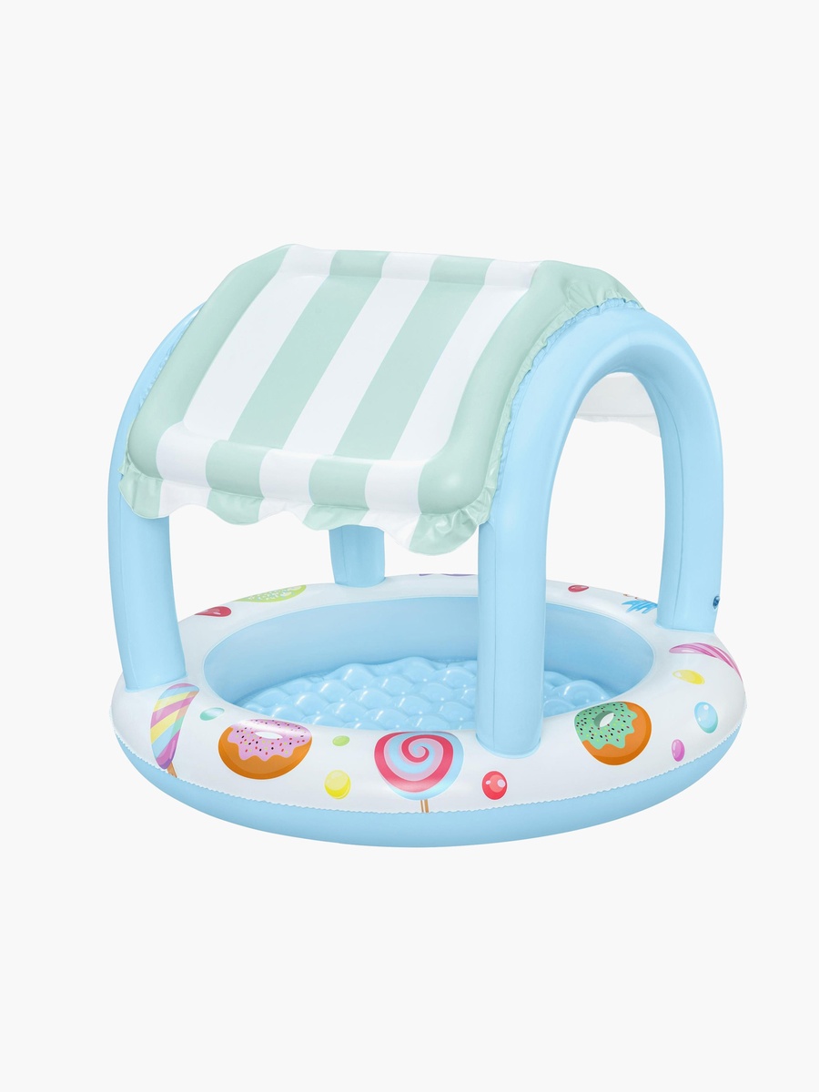 Sweet Shoppe Shaded Inflatable Swimming Pool- 104x104x84