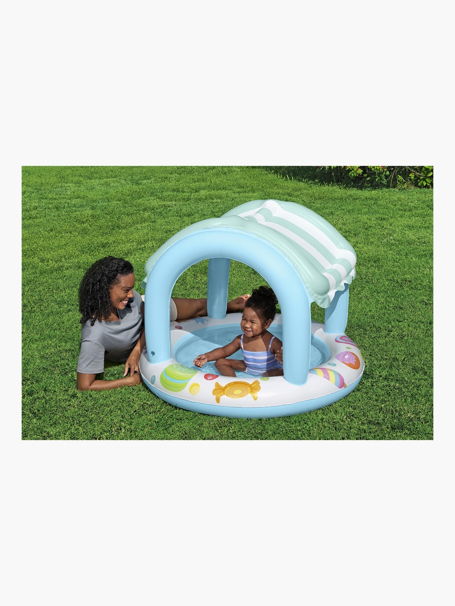 Sweet Shoppe Shaded Inflatable Swimming Pool- 104x104x84