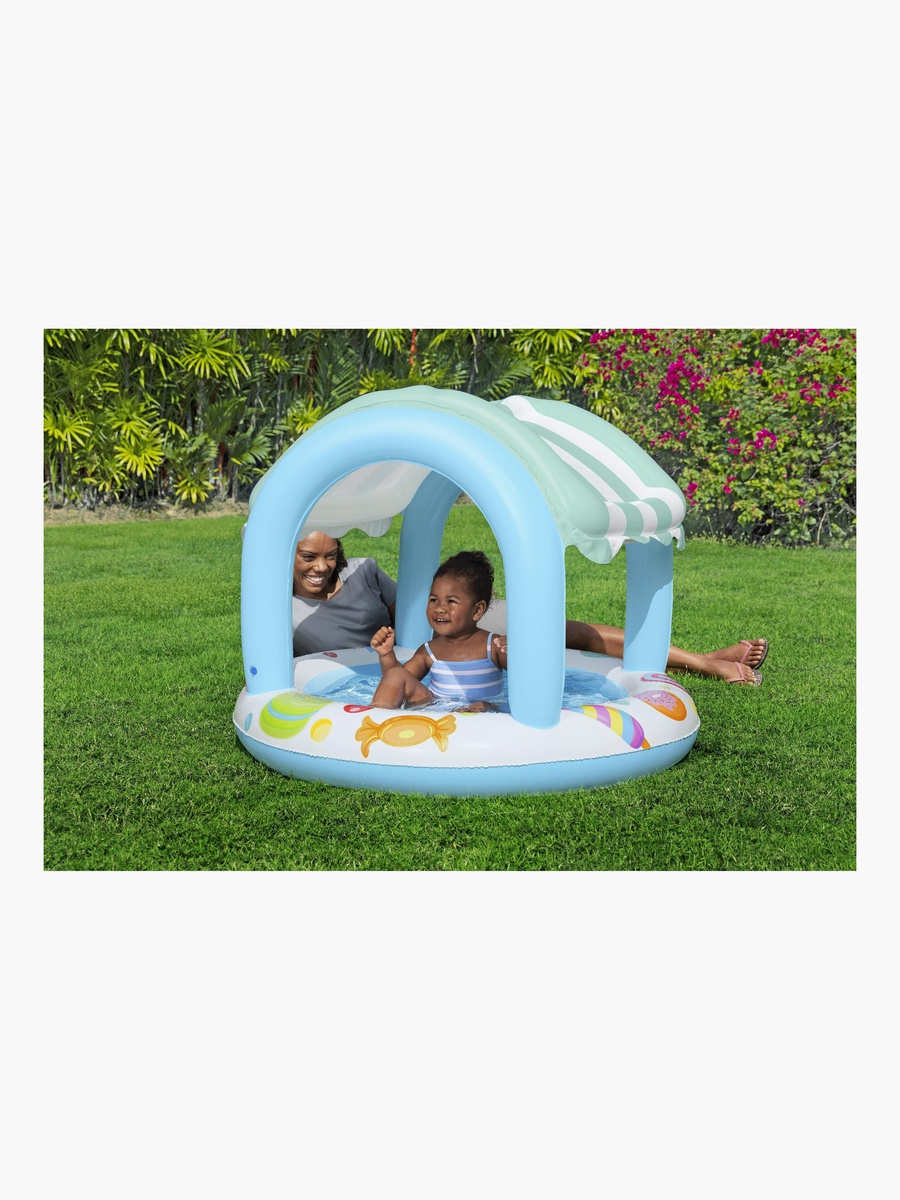 Sweet Shoppe Shaded Inflatable Swimming Pool- 104x104x84
