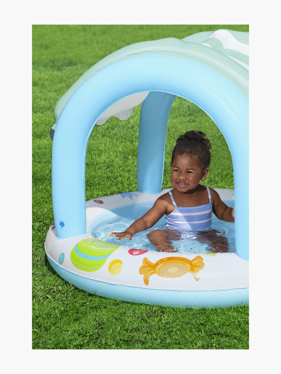 Sweet Shoppe Shaded Inflatable Swimming Pool- 104x104x84