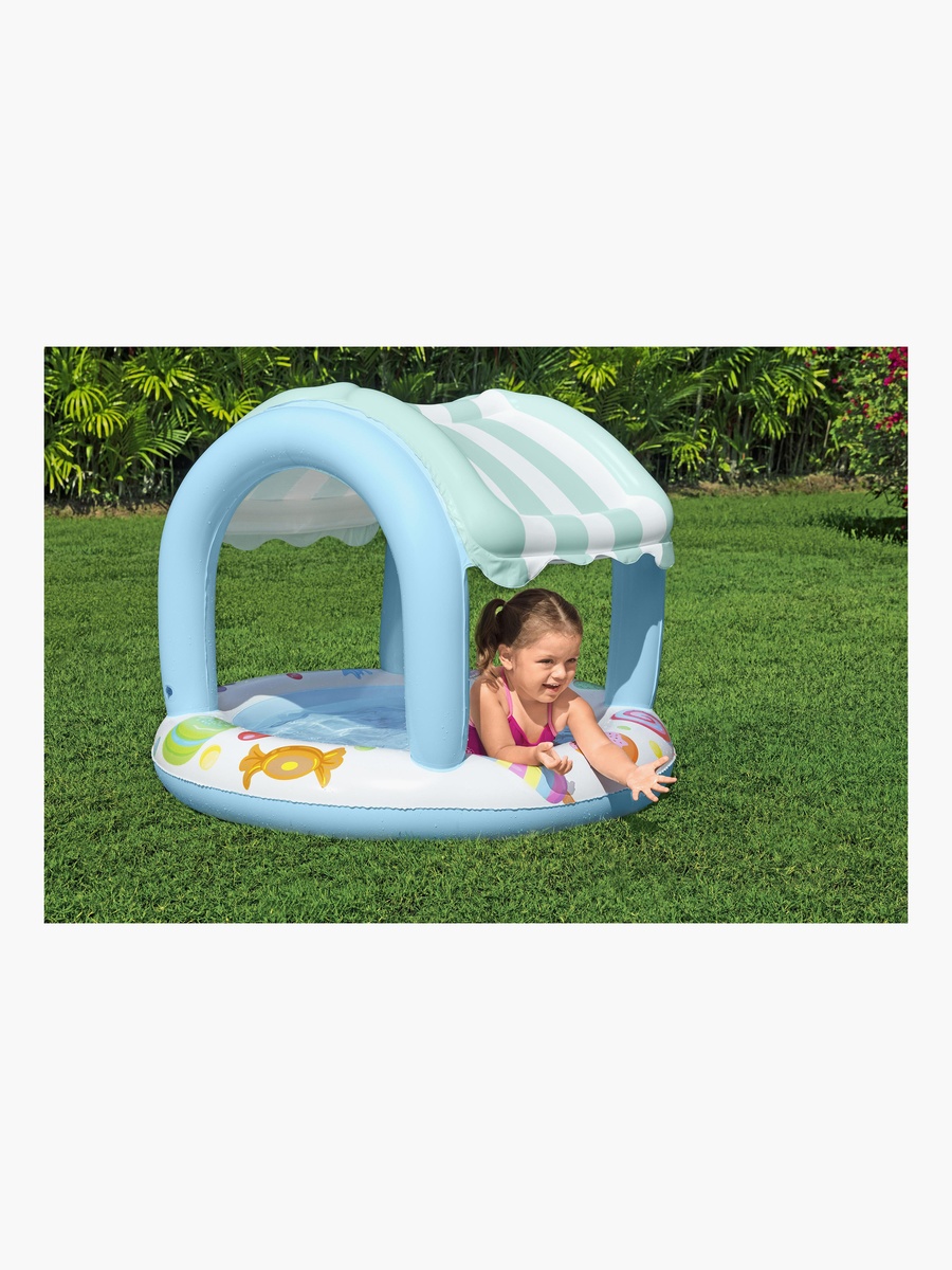 Sweet Shoppe Shaded Inflatable Swimming Pool- 104x104x84