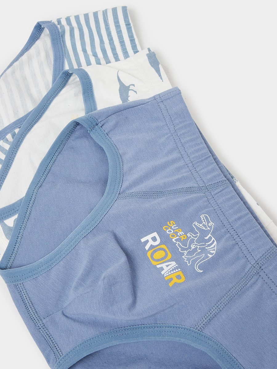 Pack of 3 - Boys Printed Cotton Briefs