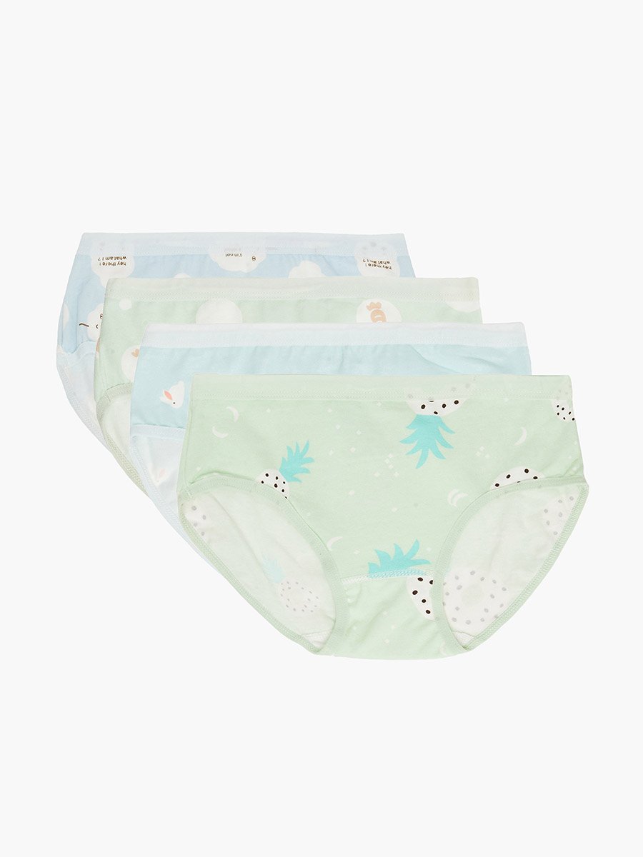 Pack of 4 - Printed Cotton Briefs