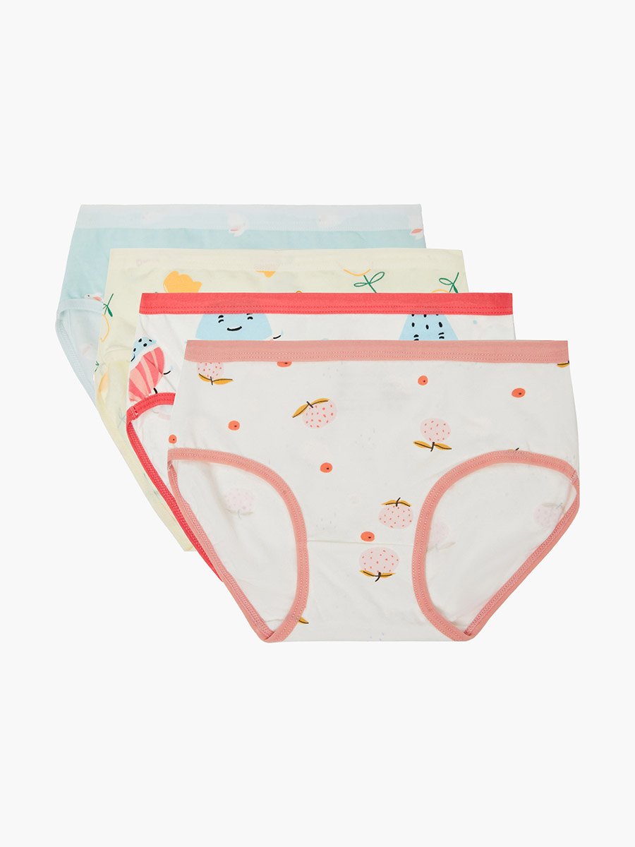 Pack of 4 - Printed Cotton Briefs