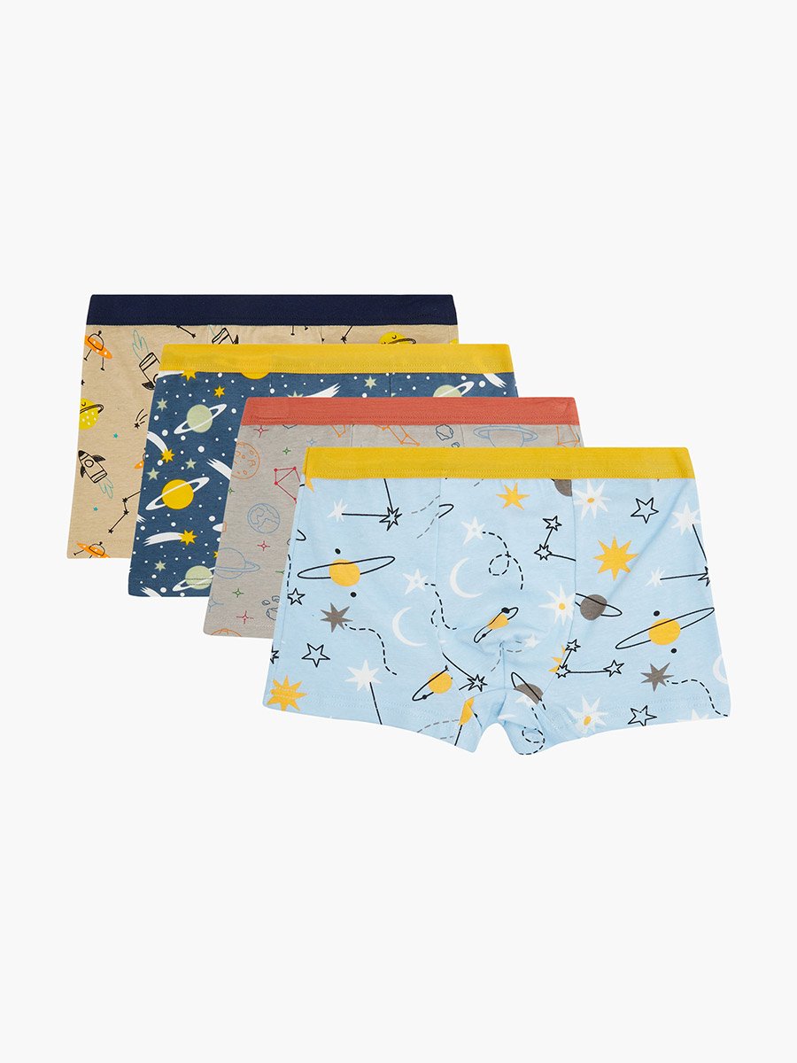 Pack of 4 - Boys Printed Cotton Boxers